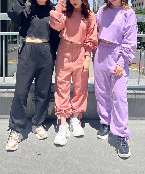 OLIVE des OLIVE（オリーブデオリーブ）の「スウェットパンツ（スウェットパンツ・レディース・ブラック/パープル/ピンク・FREE）」の4枚目の写真