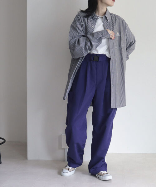 GEVACO（ゲバコ）の「【GEVACO/ゲバコ】高密度タイプライターBIGシャツ（シャツ/ブラウス・レディース・ブルー系その他3/ブルー系その他/ブラック系その他/オフホワイト・38）」の4枚目の写真