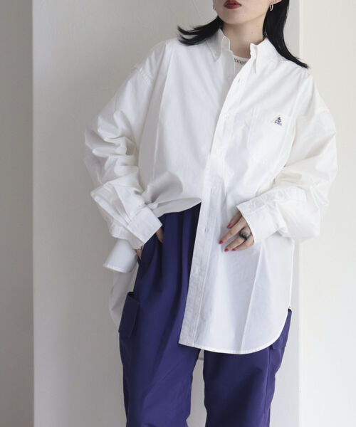 GEVACO（ゲバコ）の「【GEVACO/ゲバコ】高密度タイプライターBIGシャツ（シャツ/ブラウス・レディース・ブルー系その他3/ブルー系その他/ブラック系その他/オフホワイト・38）」の3枚目の写真