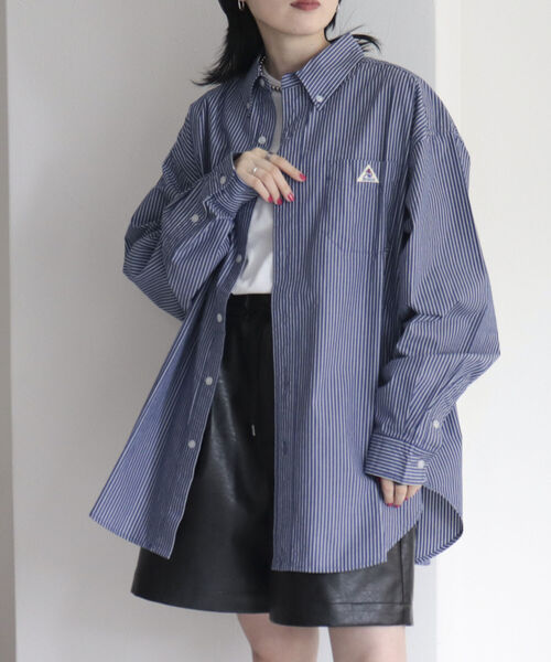 GEVACO（ゲバコ）の「【GEVACO/ゲバコ】高密度タイプライターBIGシャツ（シャツ/ブラウス・レディース・ブルー系その他3/ブルー系その他/ブラック系その他/オフホワイト・38）」の2枚目の写真