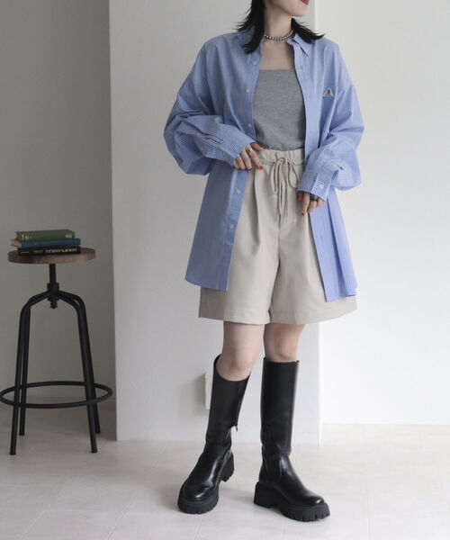 GEVACO（ゲバコ）の「【GEVACO/ゲバコ】高密度タイプライターBIGシャツ（シャツ/ブラウス・レディース・ブルー系その他3/ブルー系その他/ブラック系その他/オフホワイト・38）」の5枚目の写真