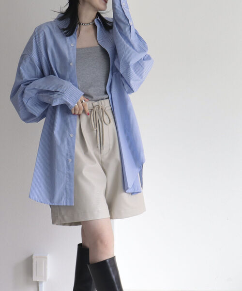 GEVACO（ゲバコ）の「【GEVACO/ゲバコ】高密度タイプライターBIGシャツ（シャツ/ブラウス・レディース・ブルー系その他3/ブルー系その他/ブラック系その他/オフホワイト・38）」の9枚目の写真