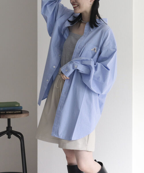 GEVACO（ゲバコ）の「【GEVACO/ゲバコ】高密度タイプライターBIGシャツ（シャツ/ブラウス・レディース・ブルー系その他3/ブルー系その他/ブラック系その他/オフホワイト・38）」の10枚目の写真