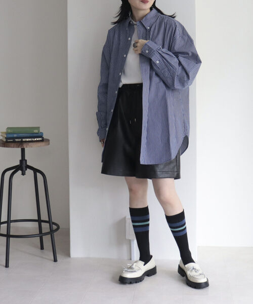 GEVACO（ゲバコ）の「【GEVACO/ゲバコ】高密度タイプライターBIGシャツ（シャツ/ブラウス・レディース・ブルー系その他3/ブルー系その他/ブラック系その他/オフホワイト・38）」の12枚目の写真