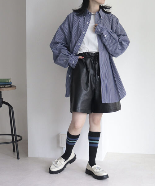 GEVACO（ゲバコ）の「【GEVACO/ゲバコ】高密度タイプライターBIGシャツ（シャツ/ブラウス・レディース・ブルー系その他3/ブルー系その他/ブラック系その他/オフホワイト・38）」の13枚目の写真