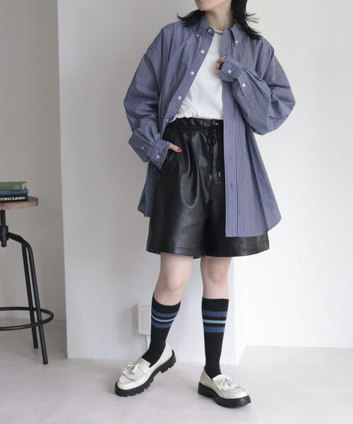 GEVACO（ゲバコ）の「【GEVACO/ゲバコ】高密度タイプライターBIGシャツ（シャツ/ブラウス・レディース・ブルー系その他3/ブルー系その他/ブラック系その他/オフホワイト・38）」の14枚目の写真