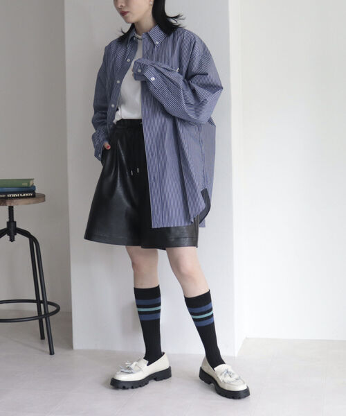 GEVACO（ゲバコ）の「【GEVACO/ゲバコ】高密度タイプライターBIGシャツ（シャツ/ブラウス・レディース・ブルー系その他3/ブルー系その他/ブラック系その他/オフホワイト・38）」の15枚目の写真