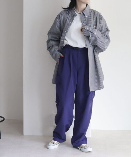 GEVACO（ゲバコ）の「【GEVACO/ゲバコ】高密度タイプライターBIGシャツ（シャツ/ブラウス・レディース・ブルー系その他3/ブルー系その他/ブラック系その他/オフホワイト・38）」の18枚目の写真