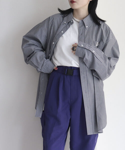 GEVACO（ゲバコ）の「【GEVACO/ゲバコ】高密度タイプライターBIGシャツ（シャツ/ブラウス・レディース・ブルー系その他3/ブルー系その他/ブラック系その他/オフホワイト・38）」の20枚目の写真