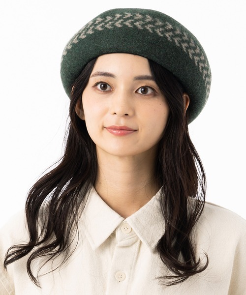 QUEENHEAD（クイーンヘッド）の「アイビーバスクベレー帽（ハンチング/ベレー帽・レディース・ブラック/ベージュ/グレー/レッド/グリーン・FREE）」の5枚目の写真