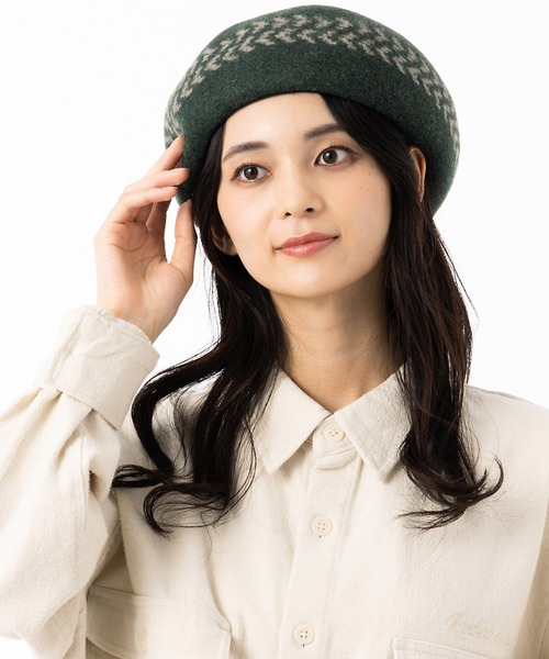 QUEENHEAD（クイーンヘッド）の「アイビーバスクベレー帽（ハンチング/ベレー帽・レディース・ブラック/ベージュ/グレー/レッド/グリーン・FREE）」の14枚目の写真