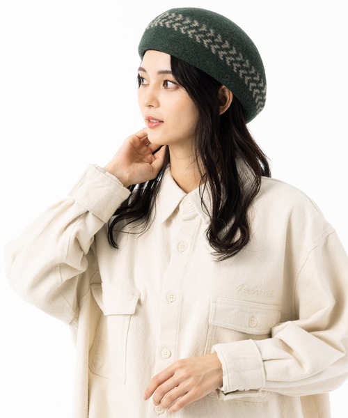 QUEENHEAD（クイーンヘッド）の「アイビーバスクベレー帽（ハンチング/ベレー帽・レディース・ブラック/ベージュ/グレー/レッド/グリーン・FREE）」の16枚目の写真