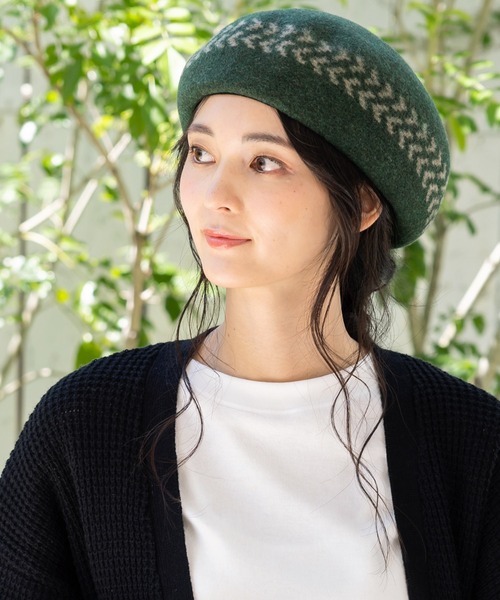 QUEENHEAD（クイーンヘッド）の「アイビーバスクベレー帽（ハンチング/ベレー帽・レディース・ブラック/ベージュ/グレー/レッド/グリーン・FREE）」の8枚目の写真