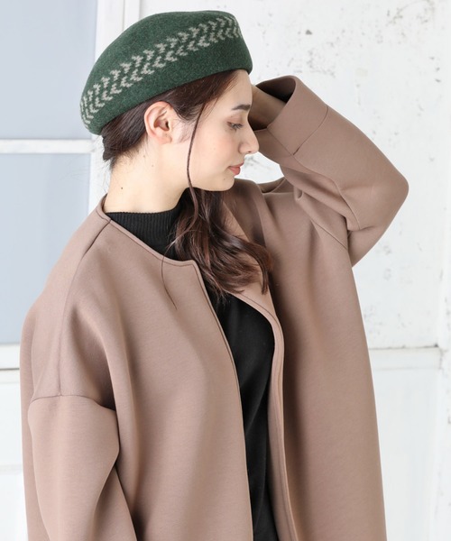 QUEENHEAD（クイーンヘッド）の「アイビーバスクベレー帽（ハンチング/ベレー帽・レディース・ブラック/ベージュ/グレー/レッド/グリーン・FREE）」の13枚目の写真