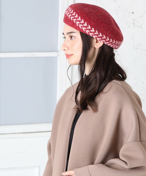 QUEENHEAD（クイーンヘッド）の「アイビーバスクベレー帽（ハンチング/ベレー帽・レディース・ブラック/ベージュ/グレー/レッド/グリーン・FREE）」の21枚目の写真