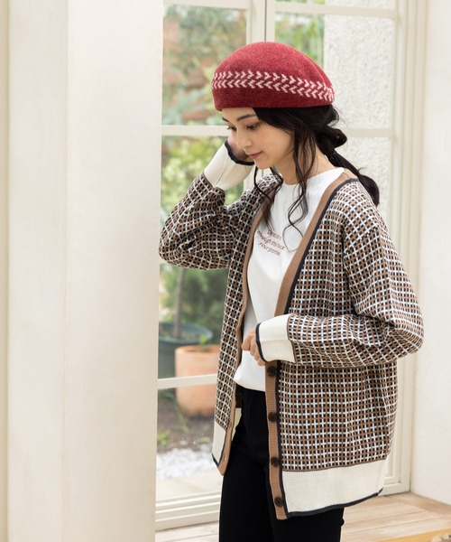 QUEENHEAD（クイーンヘッド）の「アイビーバスクベレー帽（ハンチング/ベレー帽・レディース・ブラック/ベージュ/グレー/レッド/グリーン・FREE）」の20枚目の写真