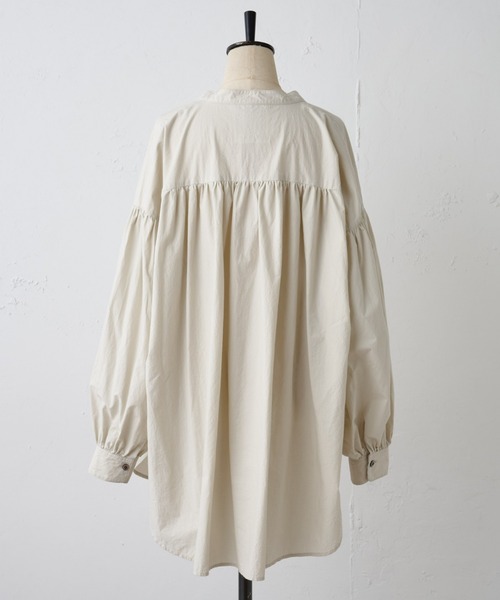 BEARDSLEY（ビアズリー）の「タイプライターギャザーシャツ（シャツ/ブラウス・レディース・グレー/ホワイト・FREE）」の13枚目の写真