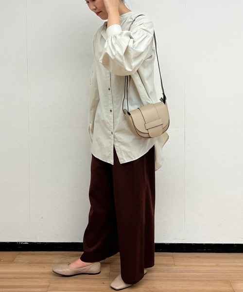 BEARDSLEY（ビアズリー）の「タイプライターギャザーシャツ（シャツ/ブラウス・レディース・グレー/ホワイト・FREE）」の8枚目の写真