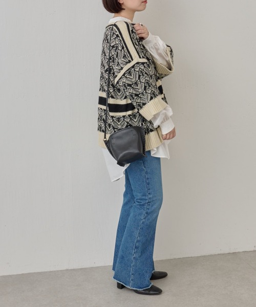 BEARDSLEY（ビアズリー）の「タイプライターギャザーシャツ（シャツ/ブラウス・レディース・グレー/ホワイト・FREE）」の22枚目の写真