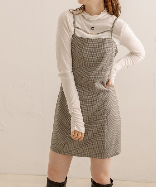 OLIVE des OLIVE(オリーブデオリーブ)の「リブタートルインナー(Tシャツ/カットソー・レディース・ブラック/オフホワイト・FREE)」の18枚目の写真