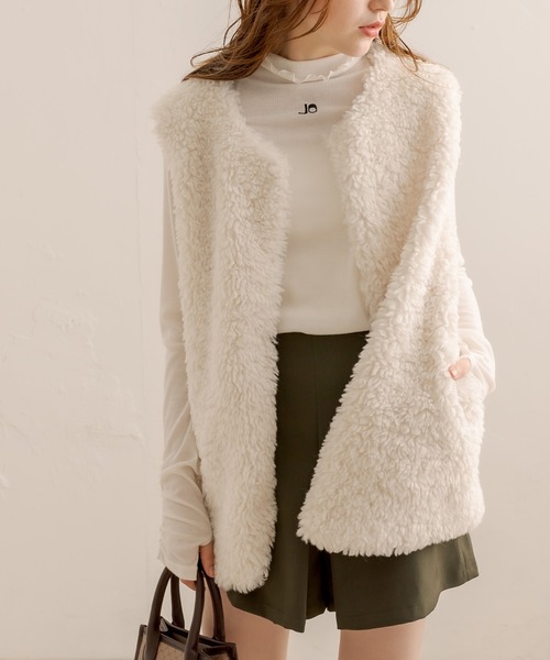 OLIVE des OLIVE(オリーブデオリーブ)の「リブタートルインナー(Tシャツ/カットソー・レディース・ブラック/オフホワイト・FREE)」の21枚目の写真