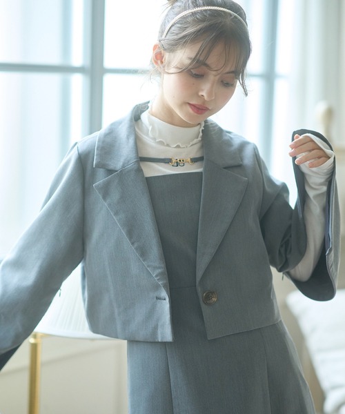 OLIVE des OLIVE(オリーブデオリーブ)の「リブタートルインナー(Tシャツ/カットソー・レディース・ブラック/オフホワイト・FREE)」の14枚目の写真