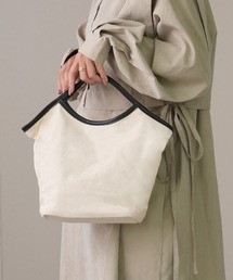 IAMUSE | PUパイピングキャンバスハンドバッグ S0780【IAMUSE】(ハンドバッグ)