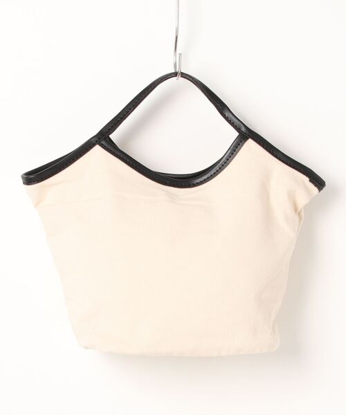 IAMUSE（アイアミューズ）の「PUパイピングキャンバスハンドバッグ S0780【IAMUSE】（ハンドバッグ・レディース・ブラック/ベージュ・FREE）」の20枚目の写真