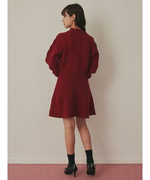 merry jenny(メリージェニー)の「ハートケーブルニットミニワンピース(ワンピース・レディース・ブラック/レッド/アイボリー・FREE)」の12枚目の写真