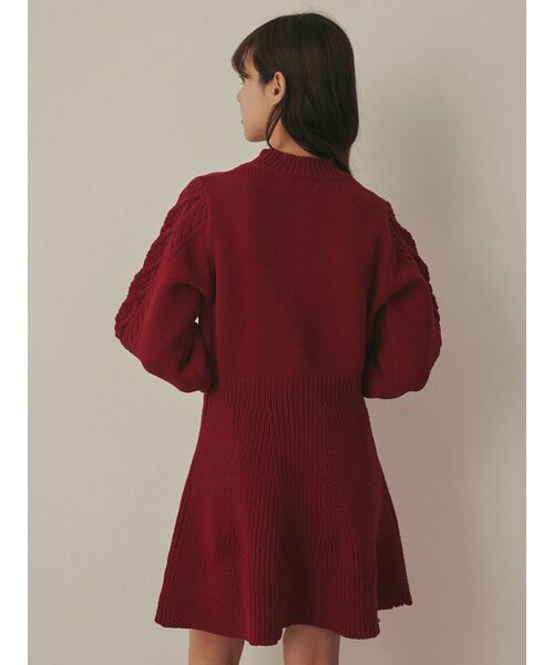 merry jenny(メリージェニー)の「ハートケーブルニットミニワンピース(ワンピース・レディース・ブラック/レッド/アイボリー・FREE)」の15枚目の写真