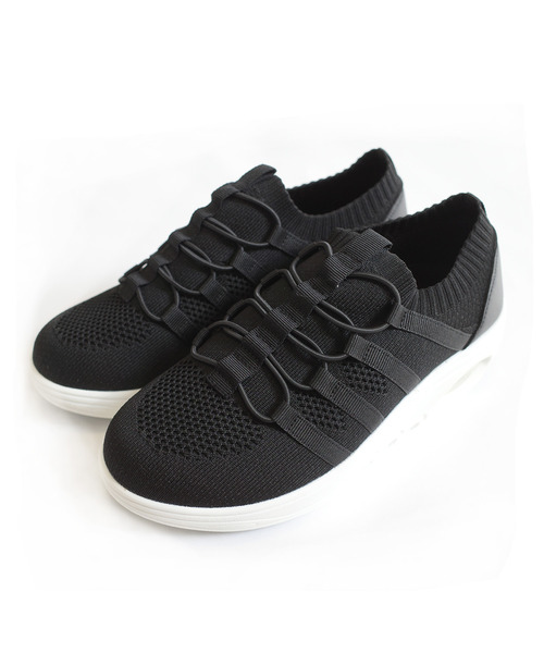 AmiAmi（アミアミ）の「ストレッチニットスニーカー /エアーソールスリッポン（スニーカー・レディース・ホワイト/ライトグレー/ブラック・22.5cm/23cm/23.5cm/24cm/24.5cm/25cm）」の20枚目の写真