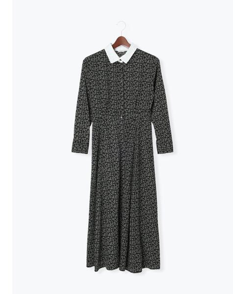 極美品♡ルネ♡レース襟 リネンティアードワンピース 極美品♡ルネ♡レース襟 リネンティアードワンピース