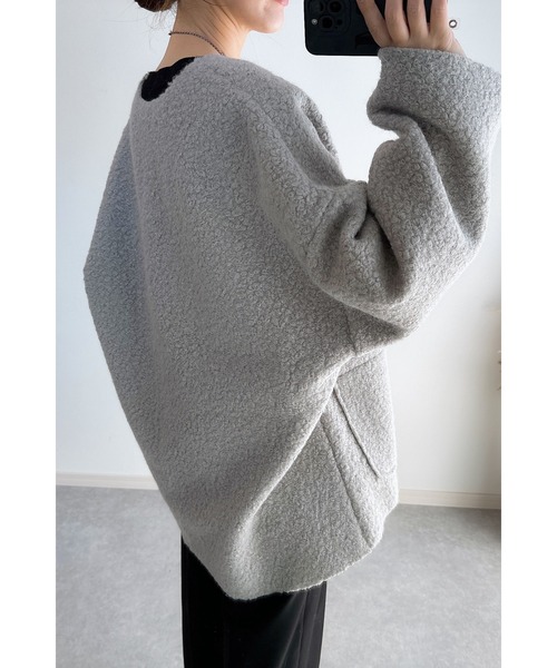 didot showroom ノーカラーウールジャケット　HANDMADE didot showroom ノーカラーウールジャケット HANDMADE Didot