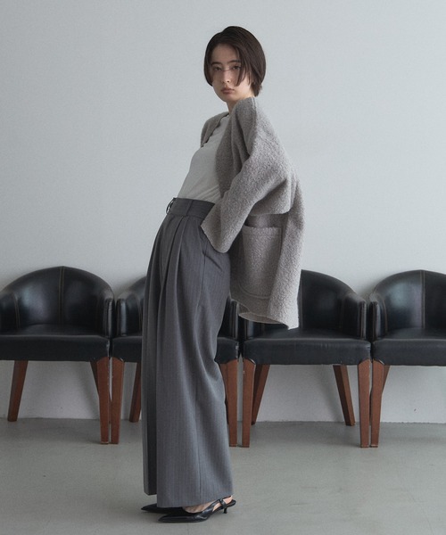 セール】【ZOZO限定】フェイクリングウールカーデジャケット（ノー