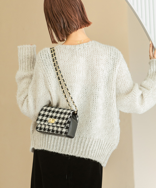U by SPICK&SPAN（ユーバイスピックアンドスパン）の「【TRICOT JEAN MARC】 ポケット付ショートニットカーディガン（カーディガン/ボレロ・レディース・アイボリー/オレンジ・FREE）」の9枚目の写真