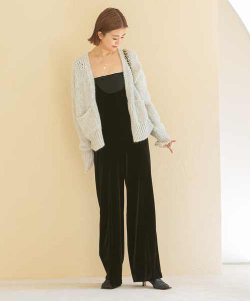 U by SPICK&SPAN（ユーバイスピックアンドスパン）の「【TRICOT JEAN MARC】 ポケット付ショートニットカーディガン（カーディガン/ボレロ・レディース・アイボリー/オレンジ・FREE）」の4枚目の写真