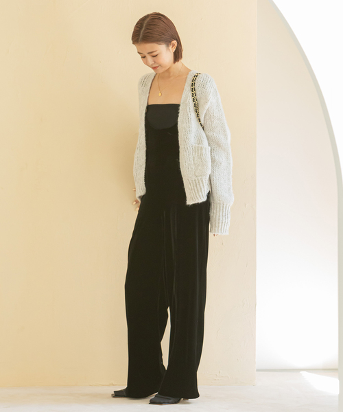 U by SPICK&SPAN（ユーバイスピックアンドスパン）の「【TRICOT JEAN MARC】 ポケット付ショートニットカーディガン（カーディガン/ボレロ・レディース・アイボリー/オレンジ・FREE）」の20枚目の写真