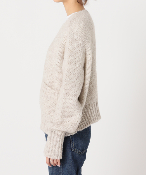 U by SPICK&SPAN（ユーバイスピックアンドスパン）の「【TRICOT JEAN MARC】 ポケット付ショートニットカーディガン（カーディガン/ボレロ・レディース・アイボリー/オレンジ・FREE）」の18枚目の写真