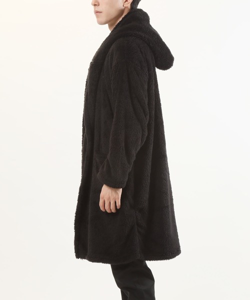 TopIsm（トップイズム）の「シャギーボア 無地ドロップショルダーコーディガン（スウェット・メンズ・ベージュ/ライトパープル/ブラック/クリアグリーン/ブルー/グレー/ワインレッド・M/L）」の12枚目の写真