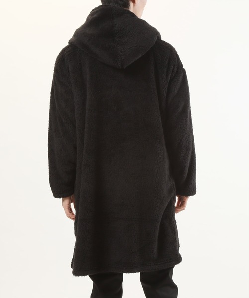 TopIsm（トップイズム）の「シャギーボア 無地ドロップショルダーコーディガン（スウェット・メンズ・ベージュ/ライトパープル/ブラック/クリアグリーン/ブルー/グレー/ワインレッド・M/L）」の14枚目の写真