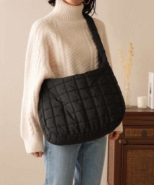 IAMUSE（アイアミューズ）の「キルティングショルダーバッグ S0827【IAMUSE】（ショルダーバッグ・レディース・ベージュ/アイボリー/ブラック・FREE）」の18枚目の写真