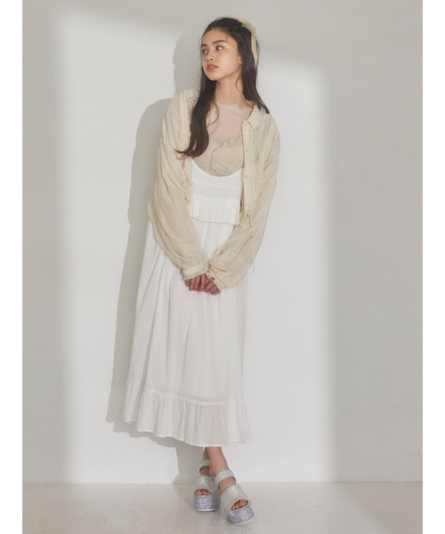 merry jenny（メリージェニー）の「シアードロストショートブラウス（シャツ/ブラウス・レディース・ピンク/ブルー/クリーム・FREE）」の11枚目の写真