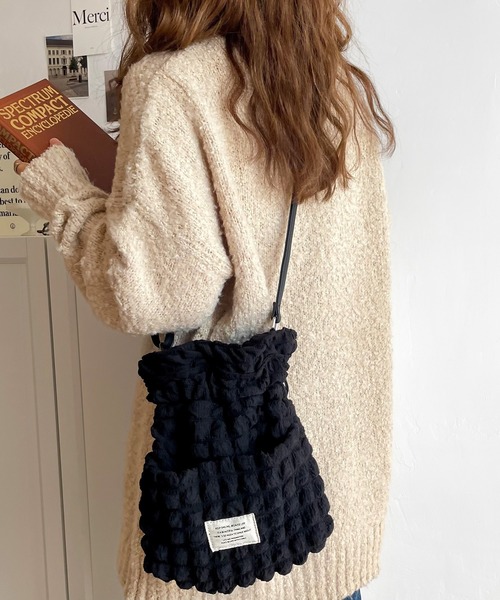 【milybilet】愛らしさNo,1！2wayぽこぽこ巾着バッグ