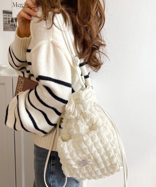 【milybilet】愛らしさNo,1！2wayぽこぽこ巾着バッグ