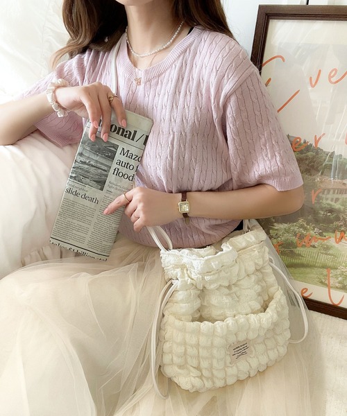 セール】【mily bilet】愛らしさNo1。2wayぽこぽこ巾着バッグ