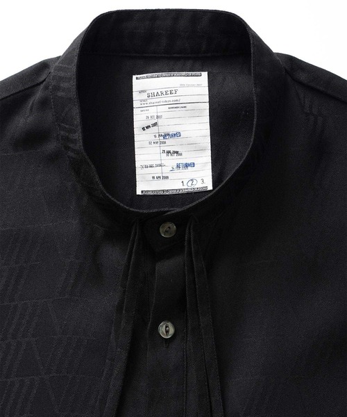 SHAREEF（シャリーフ）の「SHADOW JQ L/S SMOCK（シャツ/ブラウス・メンズ・ホワイト/ブラック/パープル・2/3/1）」の6枚目の写真