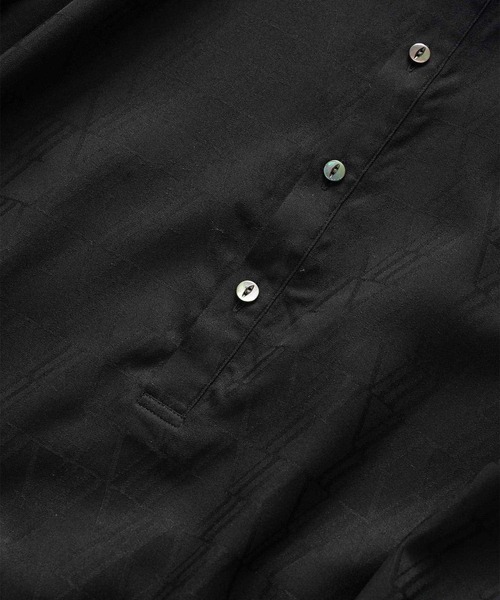 SHAREEF（シャリーフ）の「SHADOW JQ L/S SMOCK（シャツ/ブラウス・メンズ・ホワイト/ブラック/パープル・2/3/1）」の9枚目の写真