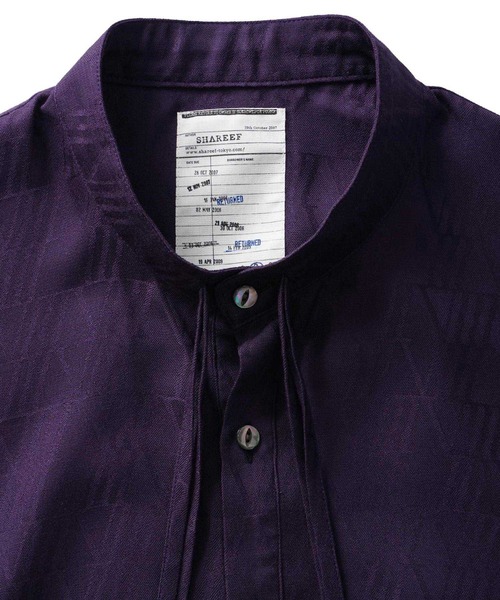 SHAREEF（シャリーフ）の「SHADOW JQ L/S SMOCK（シャツ/ブラウス・メンズ・ホワイト/ブラック/パープル・2/3/1）」の17枚目の写真