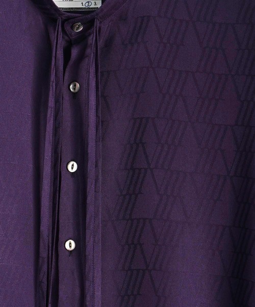 SHAREEF（シャリーフ）の「SHADOW JQ L/S SMOCK（シャツ/ブラウス・メンズ・ホワイト/ブラック/パープル・2/3/1）」の18枚目の写真