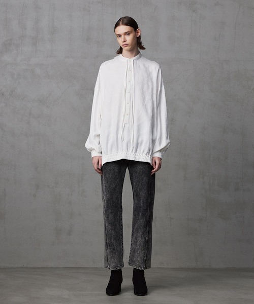 SHAREEF（シャリーフ）の「SHADOW JQ L/S SMOCK（シャツ/ブラウス・メンズ・ホワイト/ブラック/パープル・2/3/1）」の21枚目の写真